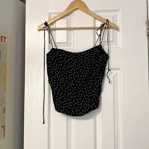 Reformation Lily Polka Dot Top